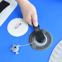 HOMCOM Inflatable Surfboard Paddle Board Foldable Floating Air Pump w/ Repair Kit 305cm(m-8)