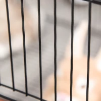 PawHut Pet Playpen DIY Small Animal Cage Metal Fence with Door, 22 Pieces, for Bunny Chinchilla Hedgehog Guinea Pig(m-9)