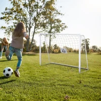 HOMCOM 6.1ft Soccer Goal with All Weather PE Net Kids Youth Teens Adults Practice Sports Soccer Goal(m-2)