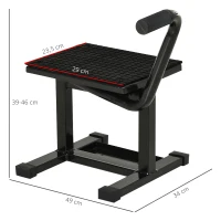 DURHAND Steel Motorbike Jack Lift, 27.5 / 39.5 Hcm - Black(m-3)