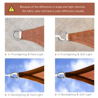 Outsunny Sun Shade Sail Rectangle 4x6m Canopy for Outdoor Patio Lawn Deck Garden Pergola UV Block High Density PE Fabric D-Ring Included(m-5)