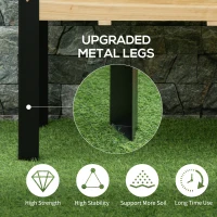 Outsunny Raised Garden Bed, Metal Frame Elevated Planter Box for Backyard, Patio to Grow Vegetables, Herbs, and Flowers, 80cmx60cmx74cm(m-4)