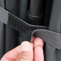 OUTSUNNY Double Folding Camping Cot Sleeping Bed Portable for Adults Heavy Duty with Carry Bag for 2 Person, Grey(m-5)