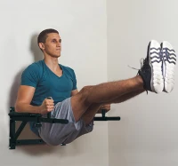 HOMCOM Wall Mounted Dip Station Knee Leg Raise Chin Up Pull Up Rack Home Gym Fitness Exercise Workout Bars New(m-14)