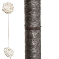 PawHut 120cm Multi-level Cat Tree Kittens Activity Tower with Scratching Posts Pet Play House Furniture, Grey(m-8)