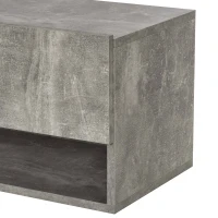 HOMCOM Floating 60'' TV Stand Wall Mounted Media Console Table Cabinet with 4 Storage Shelves Cable Management System Grey(m-8)