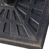 Outsunny 15kg Resin Durable Patterned Colophony Garden Patio Square Umbrella Stand Base Stand Bronze(m-8)