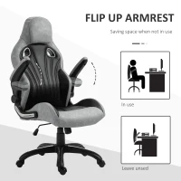 Vinsetto High-Back Gaming Office Chair Ergonomic Swivel Racing Computer Chair with Flip-up Armrests and Adjustable Height(m-6)