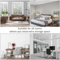 HOMCOM 59" Wooden Bookcase With Door Cabinets, Drawer, Open Compartments, Freestanding Display Shelf, Organizer for Home and Office(m-6)