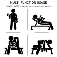 HOMCOM 6KG Dumbbell Set Weights Fitness Dumbbells for Man and Women Home Gym, Workout, Up Body Training(m-6)