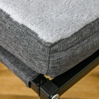 PawHut Raised Dog Bed for Medium-Sized Pet Metal Frame PP Cotton Sponge Cushion Grey 93.5 cm x 69 cm x 48.5 cm(m-8)