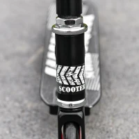 HOMCOM OUTDOOR PUSH STUNT SCOOTER 2 WHEEL FIXED BAR 360 DEGREE STREET KIDS CHILDREN ADULTS Black(m-4)