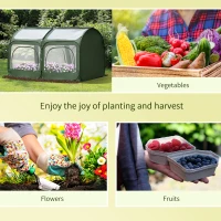 Outsunny 8' x 4' x 4' Portable Pop Up Greenhouse with zippered Doors & Portable Zipper Bag for Plants Outdoor, PVC Cover(m-7)