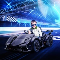 HOMCOM 12V Electric Cars for Kids Ride On Sports Car with Parental Remote, Bluetooth, Horn, Music & LED Headlights Taillights for 3-6 Years, Black(m-2)