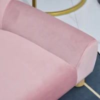 PawHut Lovely Modern Pet Sofa for Cat or Small-sized Dog with Triangular Ingot Back and Soft Cushion, Pink(m-8)