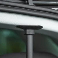 PawHut Grade de Segurança de Carro para Cães Ajustável em Largura e Altura 87-135x60x105cm Grade Separadora para Porta Malas de Carro Universal Metal Preto(m-9)