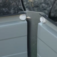 Outsunny Arriate Alto de Jardín de Acero Incluye Guantes Huerto Urbano Jardinera Macetero Rectangular para Cultivos Plantas Flores para Terraza Balcón 66x47x40 cm Verde(m-9)