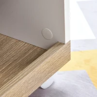 HOMCOM Mueble para TV Televisión de 42 Pulgadas Mesa de Salón Moderno Móvil con 4 Ruedas Estante Ajustable y Armario Amplio Espacio 80x45x39,5 cm Blanco(m-4)