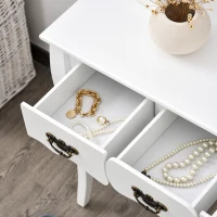 HOMCOM Vintage consoletafel bijzettafel dressoir 3 schuiflades massief hout(m-9)