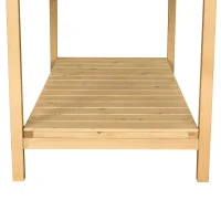 Outsunny Huerto Urbano de Madera 120x60x81 cm Jardinera Elevada para Cultivo de Plantas Flores con Estante Inferior para Jardín Terraza Exterior(m-5)