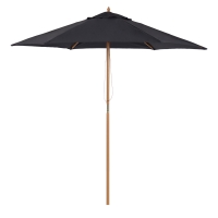 Outsunny Sombrilla Parasol de Patio Altura 2,3m Terraza Jardin Diametro 2,5m Color Rojo Vino
