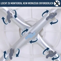 HOMCOM douchestoel badkruk 360° draaibare zitting in hoogte verstelbaar aluminiumlegering(m-9)