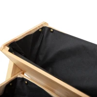Outsunny 3 Tier Raised Beds for Garden, Wooden Planter Boxes with Clapboard and Hooks, 142L, 120 x 68 x 80cm(m-9)