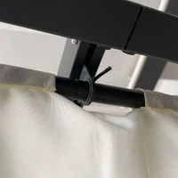 Outsunny 4 x 3(m) Aluminium Pergola with Retractable Roof, Garden Gazebo Canopy Shelter for Outdoor, Patio, Cream White(m-9)