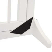 PawHut Dog Gate Freestanding Pine Wood Lockable White(m-9)