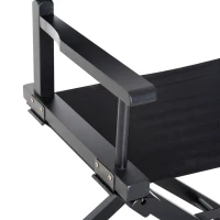 HOMCOM Beech Wooden Frame Directors Chair Foldable Oxford Fabric Seat Easy To Carry&Travel Black(m-9)
