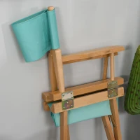 HOMCOM Beech Wooden Frame Directors Chair Foldable Oxford Fabric Seat Easy To Carry & Travel Green(m-9)