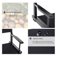 HOMCOM Beech Wooden Frame Directors Chair Foldable Oxford Fabric Seat Easy To Carry&Travel Black(m-5)