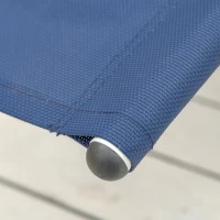 Outsunny tuinstoel met schommelfunctie, blauw, 65 x 144 x 83 cm(m-7)