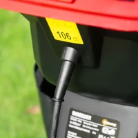 Outsunny Biotrituratore Elettrico da Giardino con Sacco da 50L, Paletta e Ruote, Trituratore da Giardino 52x39x89cm(m-9)