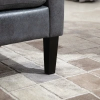 HOMCOM Divano 2 Posti con Rivestimento in Tessuto Tecnologico, Arredamento Moderno per Soggiorno e Ufficio, 122x72x74 cm, Grigio(m-8)