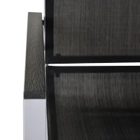 Outsunny Rocking Chair Sun Lounger Garden Seat Patio High Back Texteline Black(m-9)