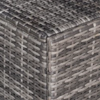 Outsunny 6-Seater Rattan Sofa Furniture Set W/ Cushions, Steel Frame-Grey(m-9)