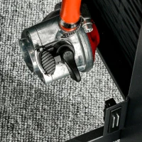 Outsunny Square Propane Gas Fire Pit Table, 40000 BTU Rattan Smokeless Firepit Patio Heater with Protective Cover, Lava Rocks and Lid, 71cm x 71cm x 62cm, Black(m-11)