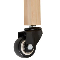 PawHut Hamsterkooi van hout kooi voor kleine huisdieren op wielen kooi muizenkooi plexiglas naturel(m-9)
