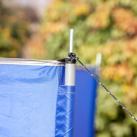 Outsunny Camping Windbreak, Foldable Portable Wind Blocker w/ Carry Bag and Steel Poles, Beach Sun Screen Shelter Privacy Wall, 450cm x 150cm(m-7)