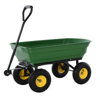 HOMCOM Chariot de Jardin a Main Garden cart Truck cuve basculante Max. 250 Kg(m-1)