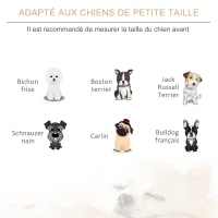 PawHut Canapé design chien chat style cosy chic dim. 70L x 50l x 22H cm coussin capitonné intégré écru panneaux particules aspect bois clair(m-7)