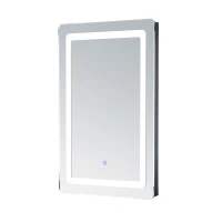 HOMCOM Miroir Lumineux LED de Salle de Bain 32 W dim. 50 x 4 x 70 cm(m-1)