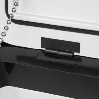 Outsunny 12V Car Refrigerator w/ LED Light & Foldable Handles, 25L Portable Compressor Cooler, Fridge Freezer with 12/24V DC and 110-240V AC for Campervan RV Boat Travel(m-10)