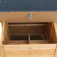 PawHut kippenhok box ren pluimveehok met stok legnest massief hout(m-8)