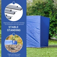 Outsunny Camping Windbreak, Foldable Portable Wind Blocker w/ Carry Bag and Steel Poles, Beach Sun Screen Shelter Privacy Wall, 450cm x 150cm(m-6)