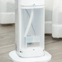 HOMCOM Portable Air Cooler, 6L Tank Humidifier Evaporative Ice Cooling Fan Water Conditioner Unit with 3 Modes, 3 Speed, Remote, Timer, Oscillating for Home Bedroom, White(m-12)