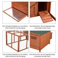 Kurnik Domek dla kur Pomieszczenie dla drobiu Klatka dla małych zwierząt z budką lęgową skrzynia na jajka(m-7)