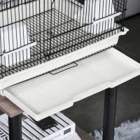 Klatka dla ptaków Domek dla ptaków Woliera dla ptaków dla papugi Woliera klatka dla ptaków dla papugi z 2 miskami na karmę biały(m-8)