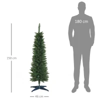 HOMCOM Arbre de Noël artificiel 150 cm Vert(m-3)